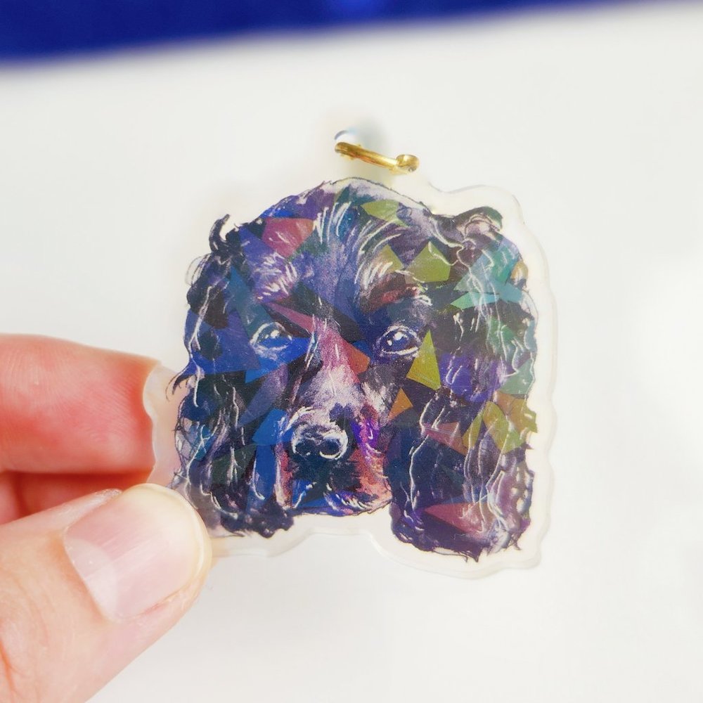 Gordon Setter Pet Keychain, Cute Holo Animal Keychain, Dog Keyring